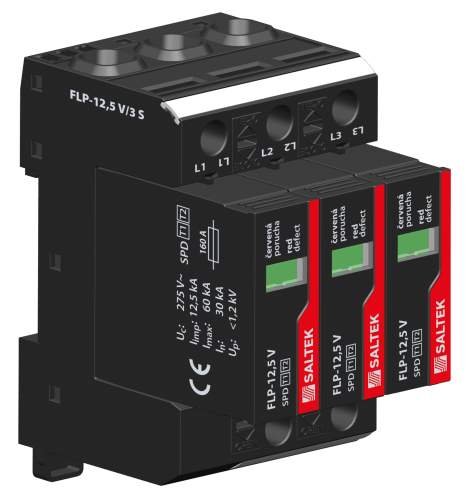 Ограничитель перенапряжения УЗИП SALTEK FLP-12,5 V/3 - фото 1