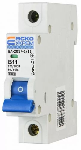 Автоматический выключатель Аско УкрЕМ ВА-2017/B 1р 1А (A0010170044) - фото 2