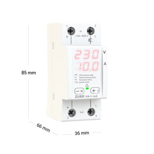 Вольтамперметр ZUBR VA-1 red однофазний - фото 2
