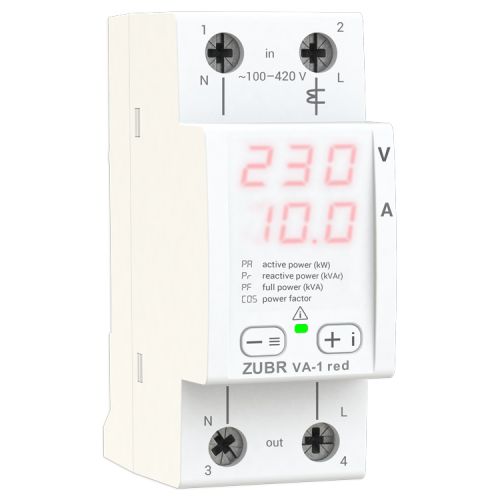 Вольтамперметр ZUBR VA-1 red однофазний - фото 1