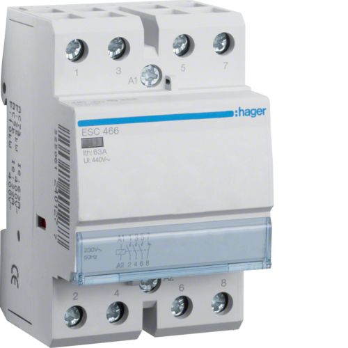 Контактор Hager ESC466 63A, 3НО+1НЗ, 230В - фото 1