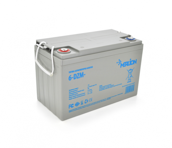 Аккумуляторная батарея тяговая MERLION 6-DZM-120, 12V 120Ah Q1 (11192) - фото 1