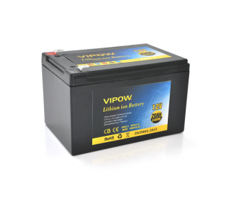 Акумуляторна батарея Vipow LiFePO4 12,8 V 20AH з елементами Li-ion (18679)