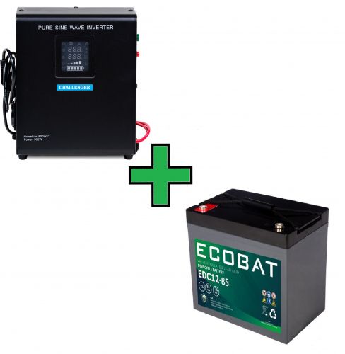 Готовое решение ИБП Challenger HomeLine 800W12 + АКБ Ecobat ECLC 12-85 - фото 1