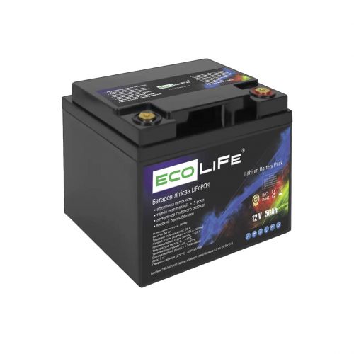 Аккумуляторная батарея EcoLiFe 12-50 - фото 1