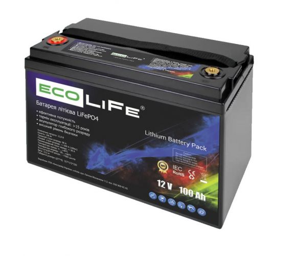 Аккумуляторная батарея EcoLiFe 12-100 - фото 1