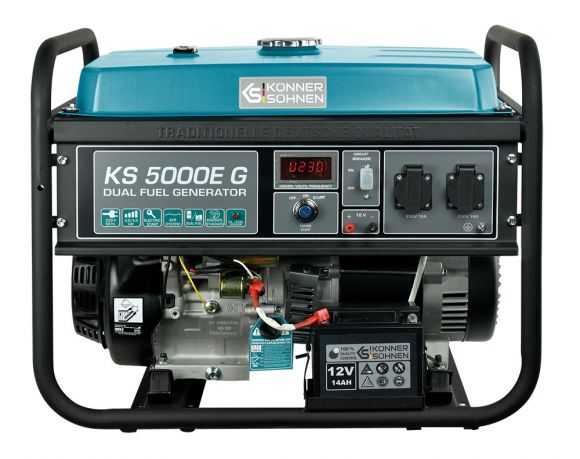 Генератор бензиново-газовий Konner&amp;Sohnen KS 5000E G - фото 1