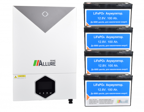 Система бесперебойного питания ALLURE PRIME MPS-VIII-6200W (48V) AP12-100 (100Ач / 1280Вт/ч) - 4шт (5080Вт) - фото 1