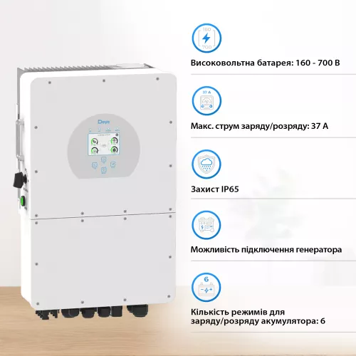 Инвертор гибридный Deye SUN-12K-SG01HP3-EU-AM2 - фото 2