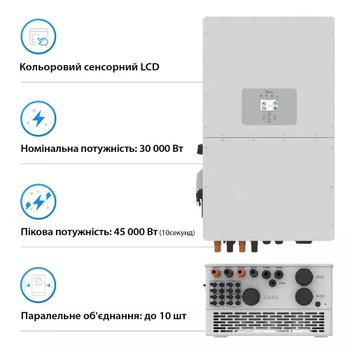 Инвертор гибридный DEYE SUN-30K-SG01HP3-EU-BM3 - фото 3
