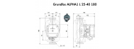 Насос циркуляционный Grundfos ALPHA1 L 25-40 180 (99160579) - фото 3