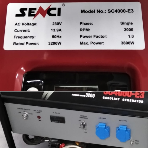 Генератор бензиновый SENCI SC4000-E3 - фото 5