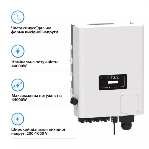 Инвертор сетевой DEYE SUN-40K-G04 - фото 3