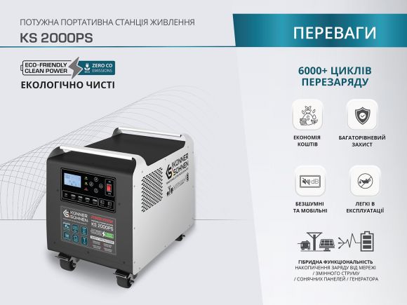 Портативная электростанция Konner&amp;Sohnen KS 2000PS - фото 10