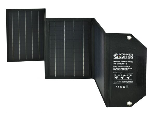 Портативна сонячна панель Konner&amp;Sohnen KS SP28W-4 - фото 3
