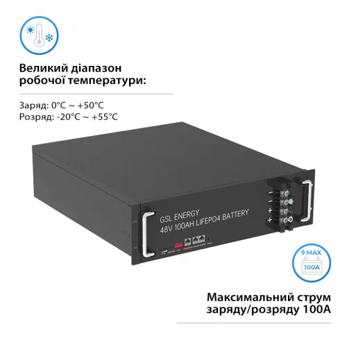 Аккумуляторная батарея GSL 48v 100AH 4.8kwh lifepo4 - фото 5