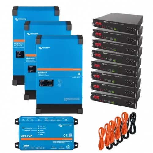 Система бесперебойного питания 12кВт (24кВт&middot;ч) VictronEnergy MultiPlus-II + Dyness B4850 (3 фазы) - фото 1