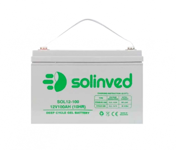 Аккумуляторная батарея Solinved 100-12 GEL 12V 100 Ah (37423) - фото 1