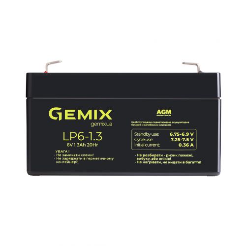 Аккумуляторная батарея Gemix LP6-1.3 (00320031) - фото 1
