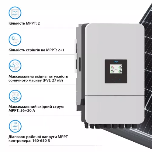 Инвертор гибридный Deye SUN-18K-SG05LP3-EU-SM2 Wi-Fi 220/380V - фото 4