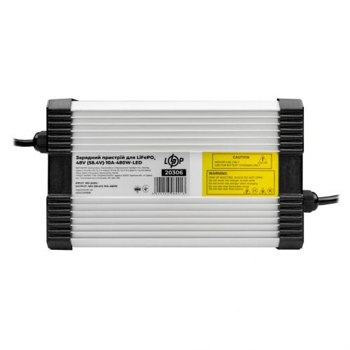 Зарядний пристрій для акумуляторів LogicPower LiFePO4 48V (58.4V)-10A-480W-LED - фото 1