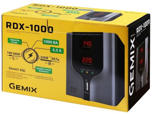 Стабилизатор напряжения Gemix RDX-1000 - фото 2