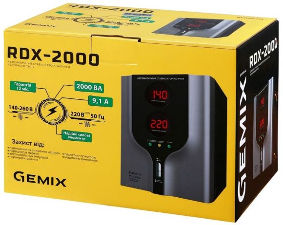 Стабилизатор напряжения Gemix RDX-2000 - фото 4
