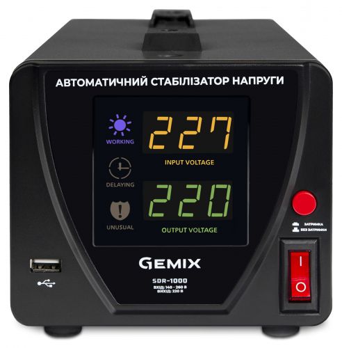 Стабилизатор напряжения Gemix SDR-1000 - фото 2