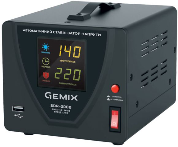 Стабилизатор напряжения Gemix SDR2000.1400W - фото 1