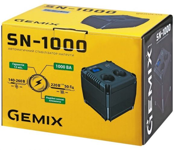 Стабилизатор напряжения Gemix SN-1000 - фото 3
