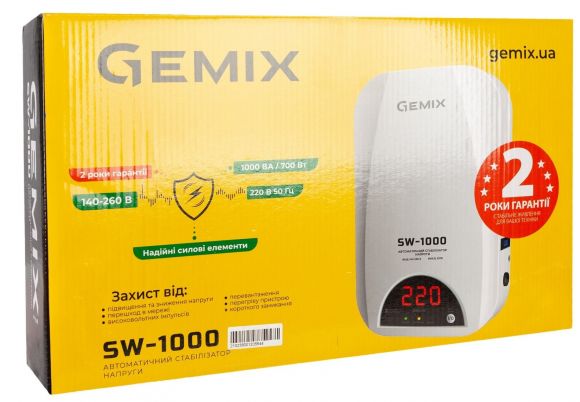 Стабилизатор напряжения Gemix SW-1000 - фото 6