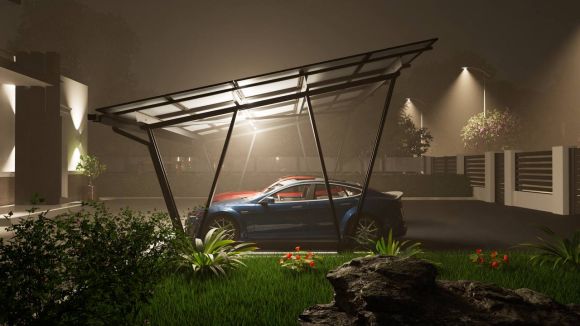 Навес для авто (Карпорт) Pillar Model W "L-type" - фото 2