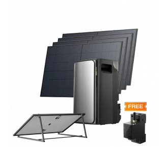 Комплект EcoFlow STREAM ULTRA/Solar Panel 4*400/Регульований кронштейн для сонячних панелей/Розумний лічильник Smart Meter