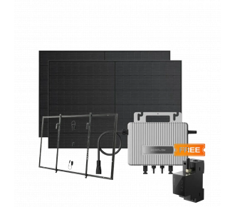 Комплект EcoFlow STREAM Microinverter/2*400W Rigid Solar Panel Combo/Розумний лічильник Smart Meter/Система кріплень для сонячних панелей Balcony Hook Kit