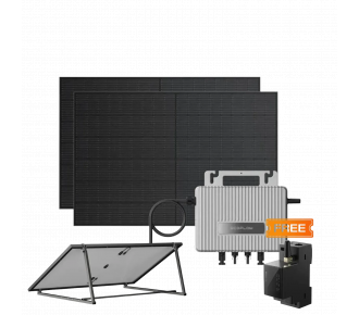 Комплект EcoFlow STREAM Microinverter/2*400W Rigid Solar Panel Combo/Розумний лічильник Smart Meter/Регульований кронштейн для кріплення сонячних панелей Ecoflow