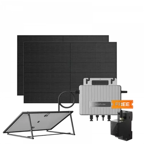 Комплект EcoFlow STREAM Microinverter/2*400W Rigid Solar Panel Combo/Розумний лічильник Smart Meter/Регульований кронштейн для кріплення сонячних панелей Ecoflow - фото 1