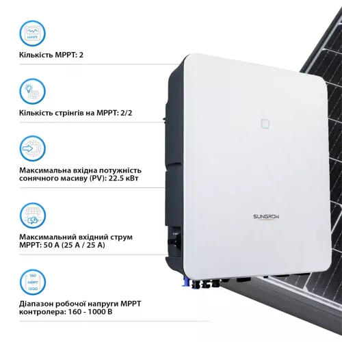 Инвертор сетевой Sungrow SG15RT_V115 15kW 2 MPPT 220/380V Трехфазный (ASG01781) - фото 4
