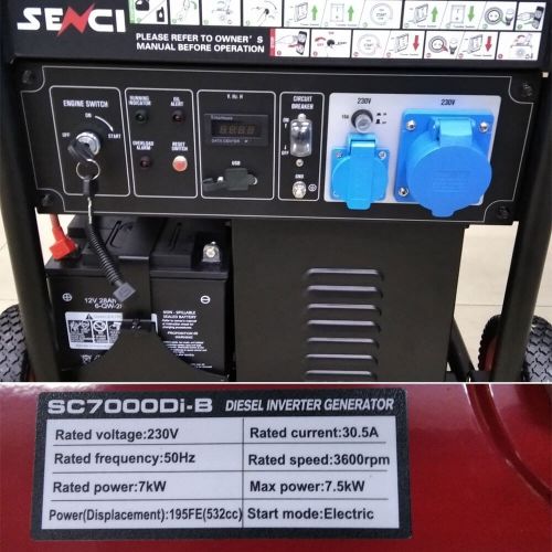 Генератор инверторный Senci SC7000Di-B - фото 10