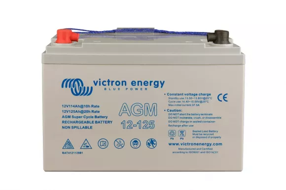 Аккумуляторная батарея Victron Energy 12V/125Ah AGM Super Cycle (M8) (BAT412112081) - фото 2