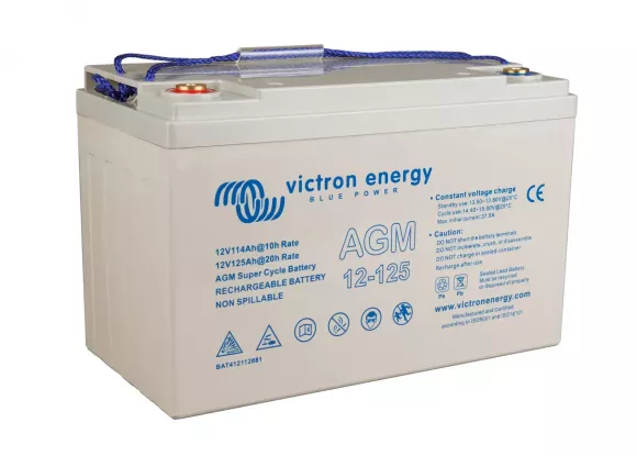 Аккумуляторная батарея Victron Energy 12V/125Ah AGM Super Cycle (M8) (BAT412112081) - фото 4