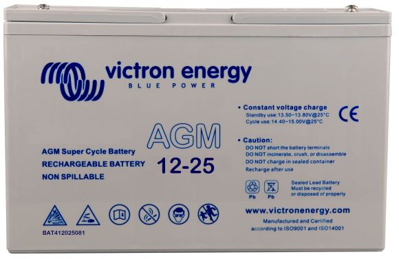 Аккумуляторная батарея Victron Energy 12V/25Ah AGM Super Cycle (M5) (BAT412025081) - фото 1