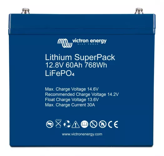 Акумуляторна батарея Victron Energy SuperPack 12,8V/60Ah (M6) (BAT512060705) - фото 1