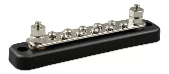 Шинопровід Victron Energy Busbar 150A 2P з 10 гвинтами і кришкою (VBB115021020) - фото 2