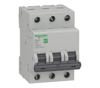 Автоматичний вимикач Schneider Electric Easy9 EZ9 3П 50А, характеристика С, EZ9F34350