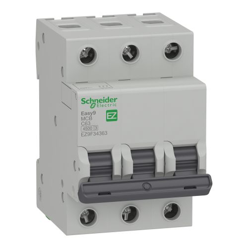 Автоматичний вимикач Schneider Electric Easy9 EZ9 3П 50А, характеристика С, EZ9F34350 - фото 1