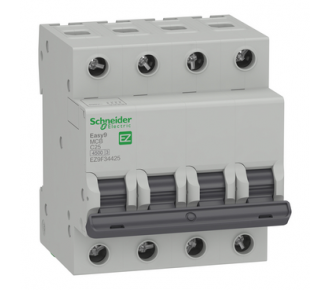 Автоматичний вимикач Schneider Electric Easy9 EZ9 4Р 25А хар-ка С EZ9F34425