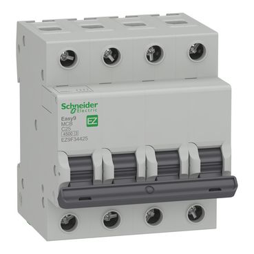 Автоматичний вимикач Schneider Electric Easy9 EZ9 4Р 25А хар-ка С EZ9F34425 - фото 1