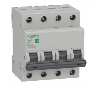 Автоматичний вимикач Schneider Electric Easy9 EZ9 4Р 32А хар-ка С EZ9F34432