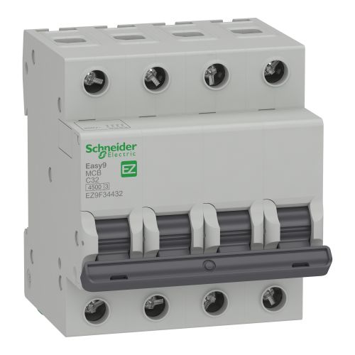 Автоматичний вимикач Schneider Electric Easy9 EZ9 4Р 32А хар-ка С EZ9F34432 - фото 1