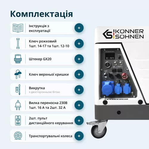 Генератор дизельный K&ouml;nner &amp; S&ouml;hnen KS 6500iDE S ATSR - фото 13